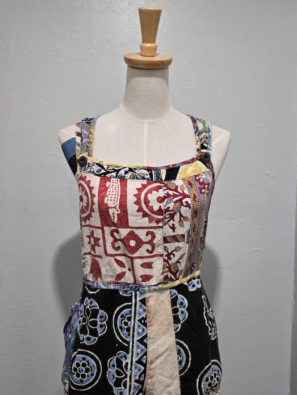 Sacred Threads Patchwork Overalls - Picture 2 of 6